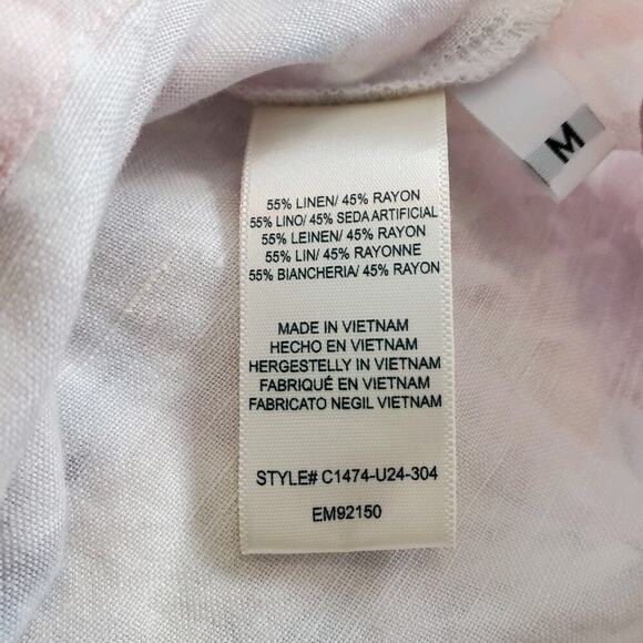 Anthropologie Cloth & Stone Linen Blend Top Womens Sz M Drawstring Bottom - Picture 5 of 7